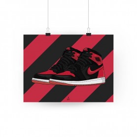 Toile Photo Nike Jordan 1 Sneaker LED Optique Photo de chaussures