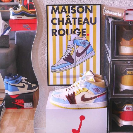 Cadre Air Jordan 1 X Maison Chateau Rouge La Sneakerie