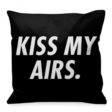 KISS MY AIRS. Square Cushion | La Sneakerie