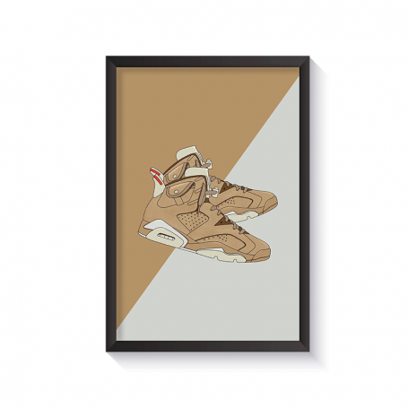 Air Jordan 6 Travis Scott British Khaki Frame | La Sneakerie